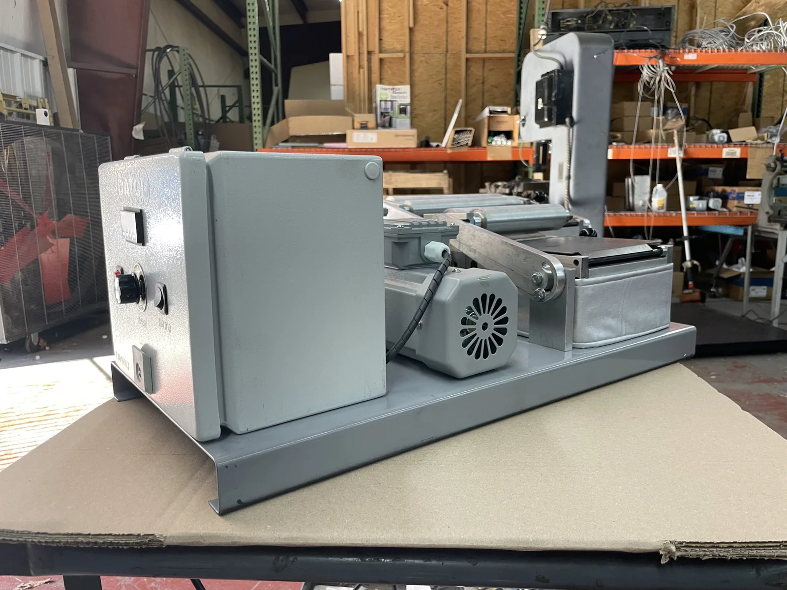 A DATCO roll coater in the shop